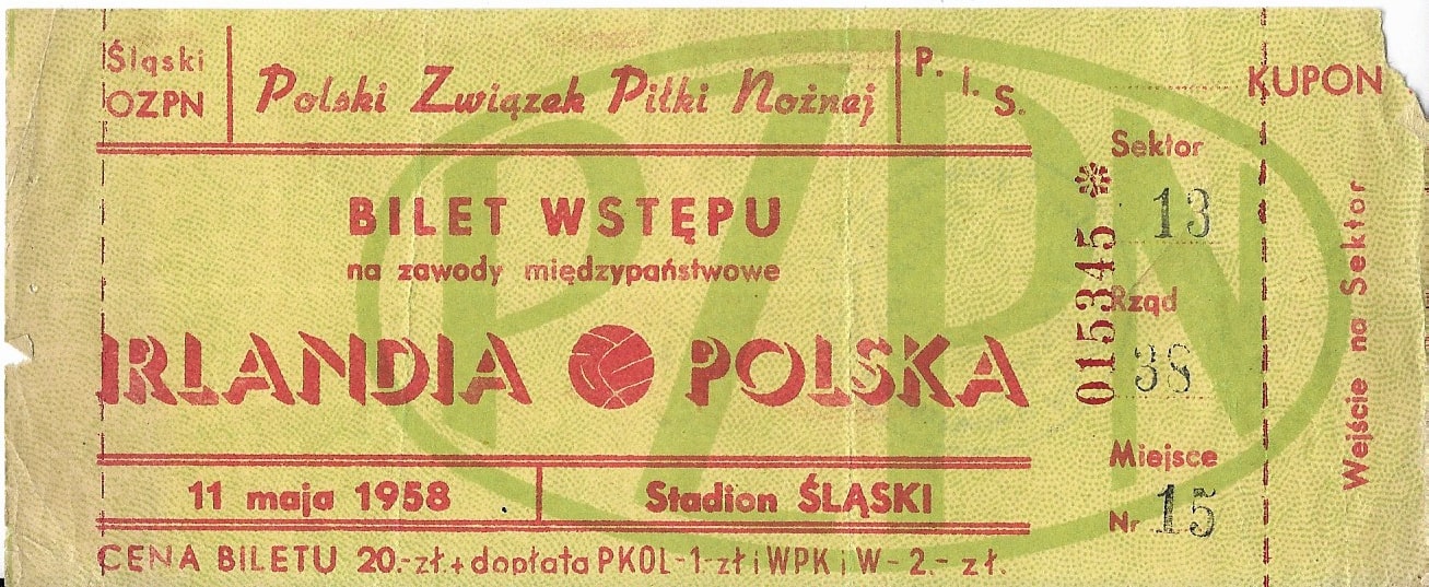 1958 5 11 Polska vs Irlandia 1