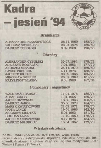 Pomezania skarb 1994 95 jesien